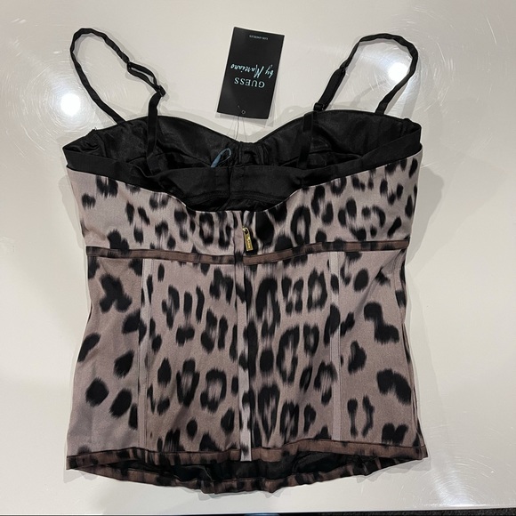 Guess by Marciano Sexy Silk Animal-Print Bustier - Picture 2 of 6